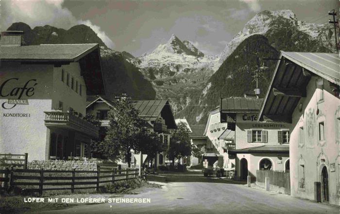 Lofer AT Dorfpartie Blick gegen Loferer Steinberge