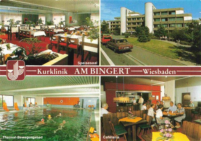 Wiesbaden Kurklinik am Bingert Speisesaal Thermal-Bewegungsbad Caféteria