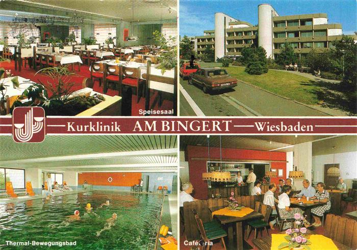 Wiesbaden Kurklinik am Bingert Speisesaal Thermal-Bewegungsbad Caféteria