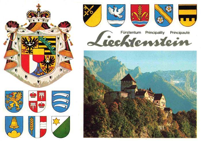 Vaduz Liechtenstein FL Schloss Wappen Krone