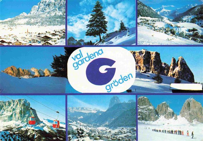 Groeden  St Ulrich-Groeden Suedtirol IT Panorama Wintersportplatz Skigebiet Groe