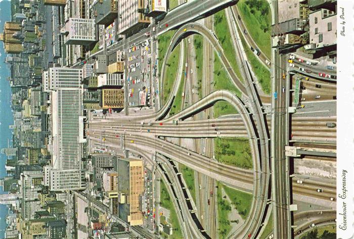 CHICAGO  Illinois USA Eisenhower Expressway aerial view