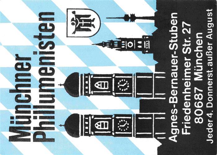 Muenchen Bayern Muenchner Phillumenisten Int. Briefmarkentag Sonderstempel Kuens