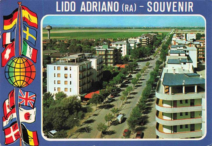 Lido Adriano Teilansicht Flaggen