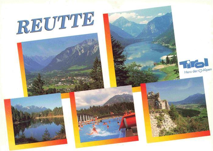 Reutte Tirol AT Panorama See Alpen Freibad