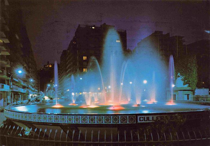 Cullera Valenciana ES Fuente nocturna Paseo Marítimo