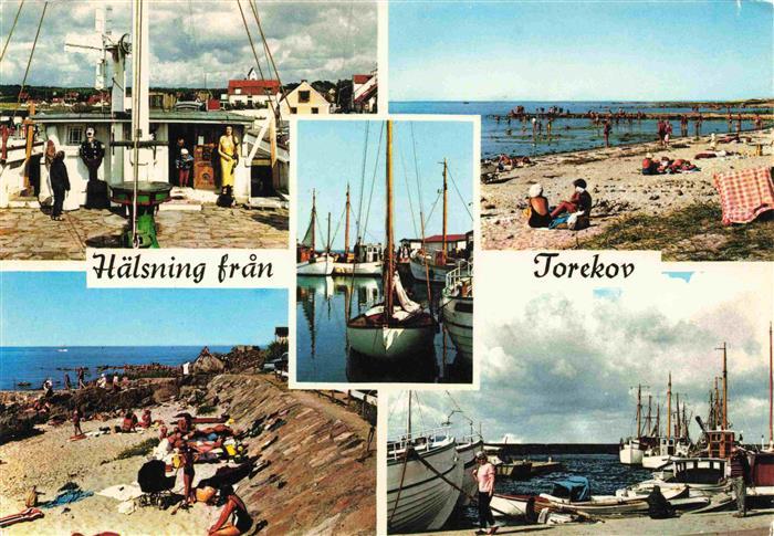 Torekov Torekow Sweden Strand Fischereihafen Fischkutter