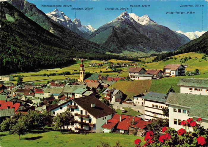 Fulpmes Tirol AT Panorama Blick gegen das Pinnistal und Stubaier Gletscher
