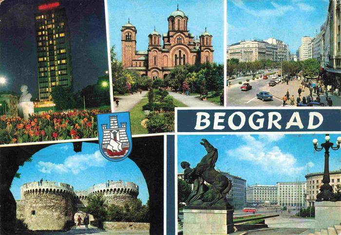 Beograd Belgrad Serbija Teilansichten Stadtzentrum Festung Denkmal Hochhaus Kirc