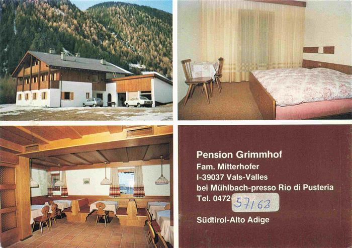 Vals Valles Suedtirol IT Pension Grimmhof Gastraum Fremdenzimmer