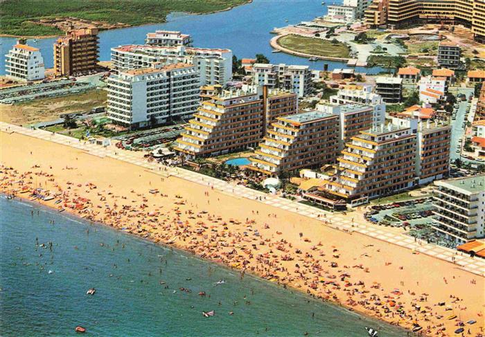 Rosas Costa Brava Cataluna ES Santa Margararia Playa vista parcial aérea