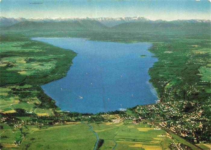 Starnberg Starnbergersee Panorama Starnberger See Wettersteingebirge Zugspitze