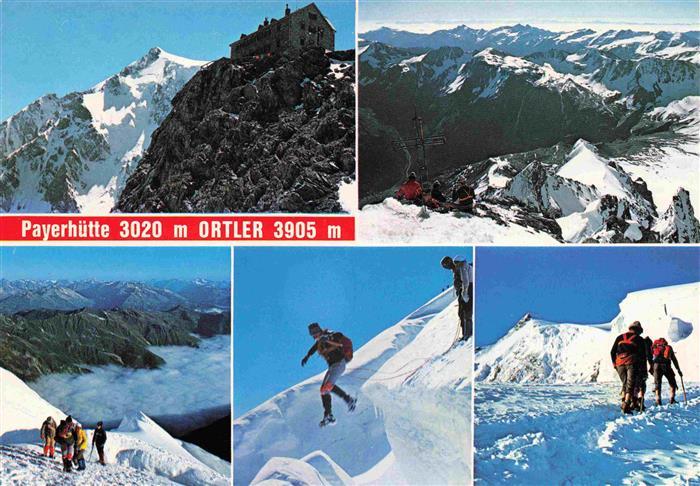 Ortler Cima Ortles 3905m Trentino-Suedtirol IT Gebirgspanorama Payerhuette Bergs