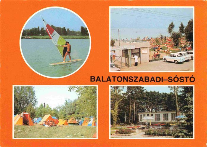 Balatonszabadi HU Sosto Campingplatz am Plattensee Windsurfen