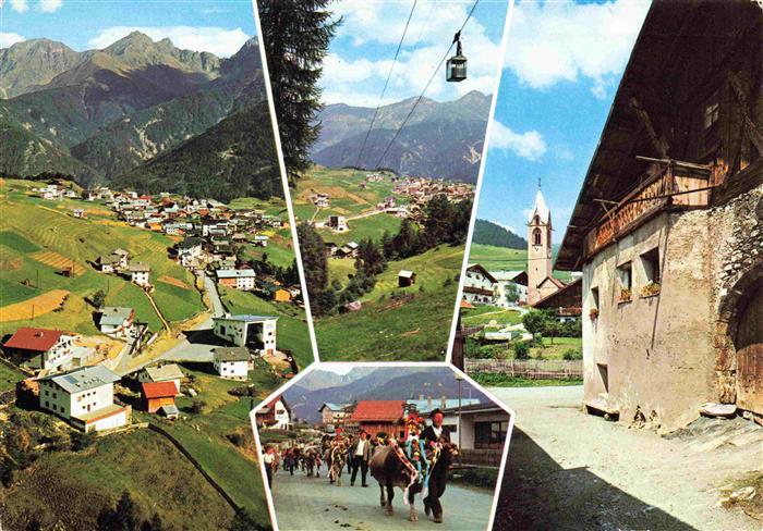 Serfaus Tirol Panorama Ortsmotiv Kirche Viehtrieb