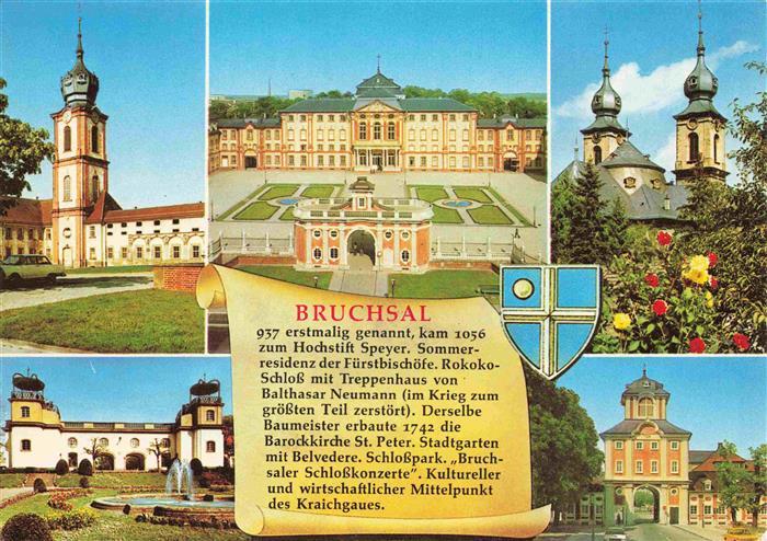 Bruchsal Schloss Kirche Stadttor Historie