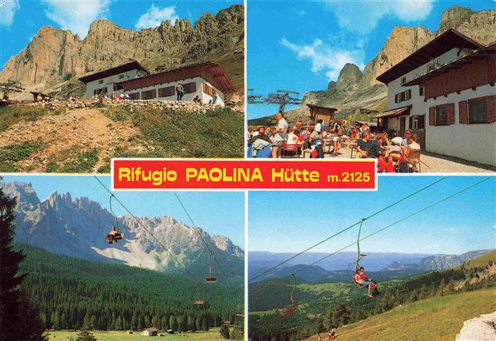 Rifugio Paolinahuette 2125 Trento IT Berghaus Sonnenterrasse Fernsicht Sessellif