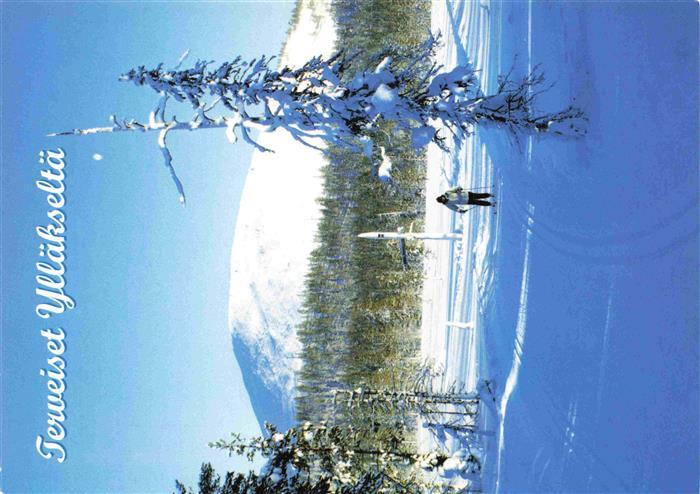 aekaeslompolo Finnland Winterpanorama Skilanglauf