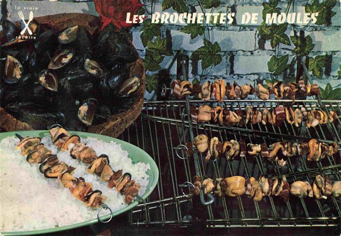 Rezept Recette-- les Brochettes de Moules