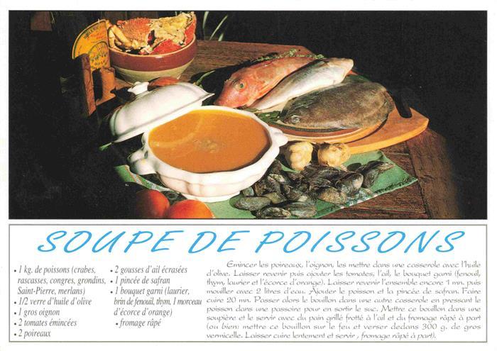Rezept Recette-- Soupe de Poissons