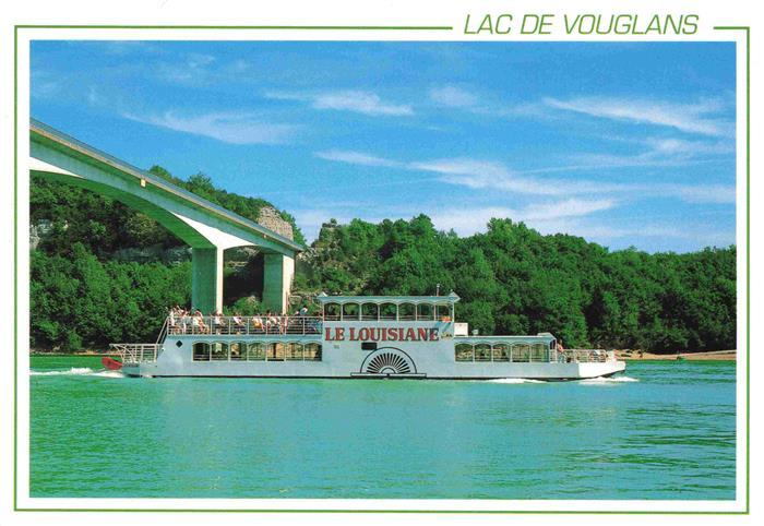 Dampfer Seitenrad Lac de Vouglans Jura Lousiane