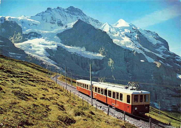 Eisenbahn Railway Chemin de Fer Scheidegg Jungfrau Silberhorn