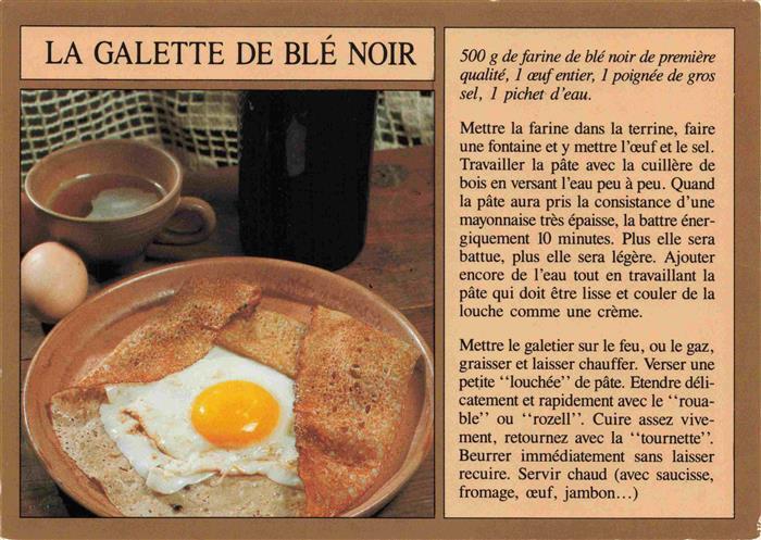 Rezept Recette-- la Galette de Ble noir