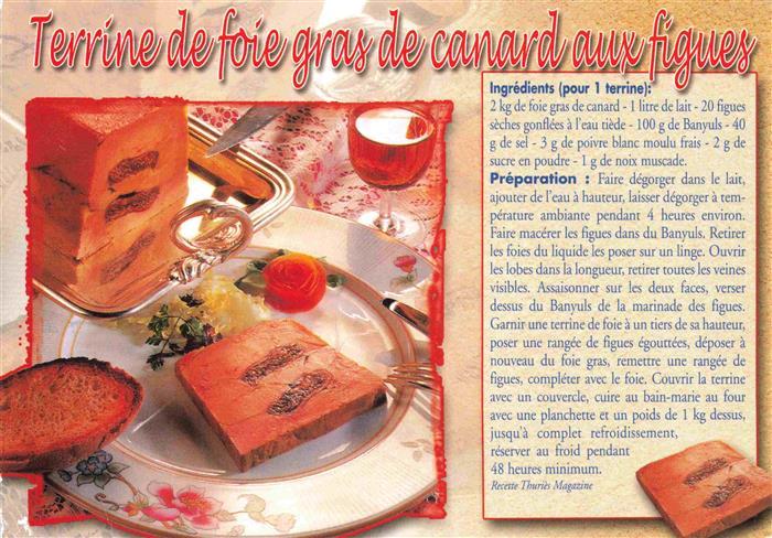 Rezept Recette-- Terrine de Foie gras de canard aux figues