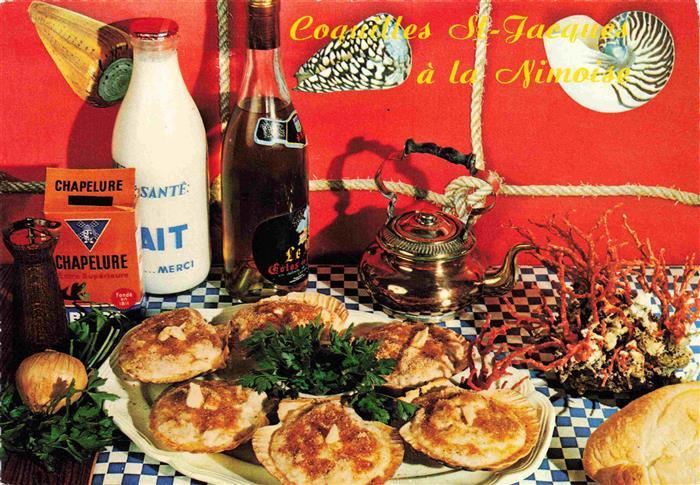 Rezept Recette-- Coquilles Saint Jacques Nimoises