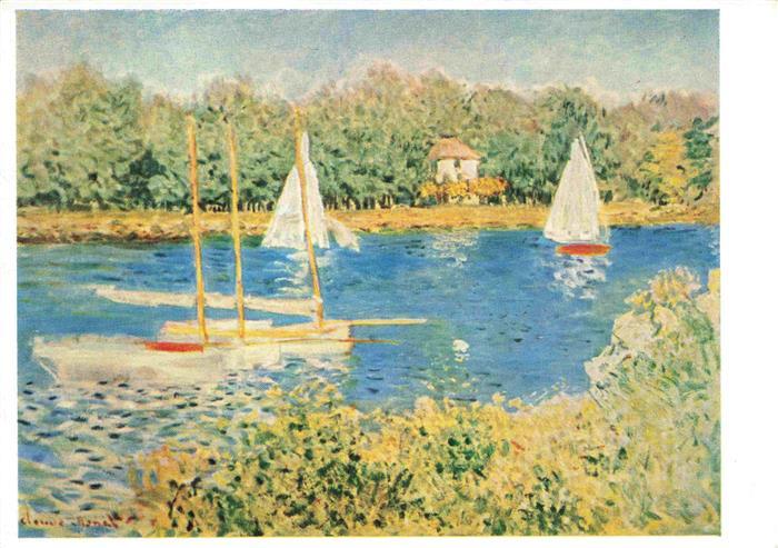 Monet Claude Kuenstlerkarte le bassin d'argenteuil