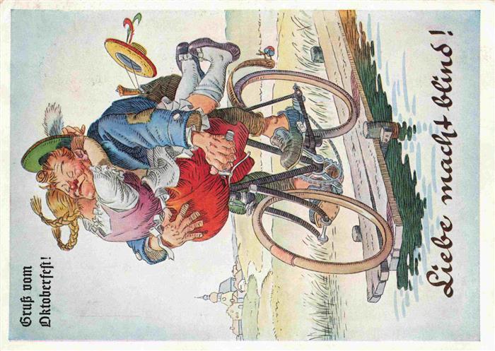 Oktoberfest Theresienwiese Muenchen Fahrrad