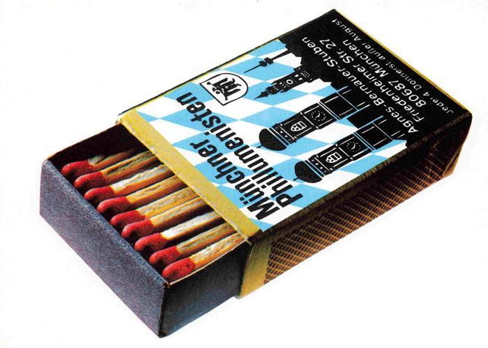 Streichholz Match Allumette Fiamifero Cerilla-- Muenchner Phillumenisten