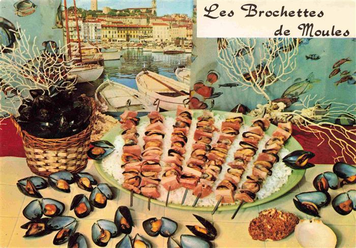 Rezept Recette-- les Brochettes de Moules