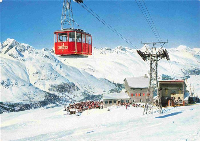 Seilbahn Cable-Car Telepherique Corvatsch Oberengadin