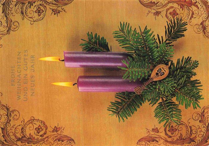 Mandoline-- Weihnachten Neujahr Kerzen