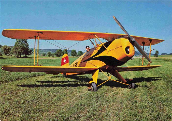 Segelflug Gliding Vol-Voile Vuolo-a-Vela Volo-a-Vela-- Buecker Jungmann Schweiz