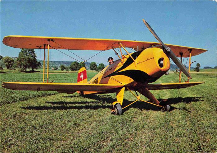 Segelflug Gliding Vol-Voile Vuolo-a-Vela Volo-a-Vela-- Buecker Jungmann Schweiz