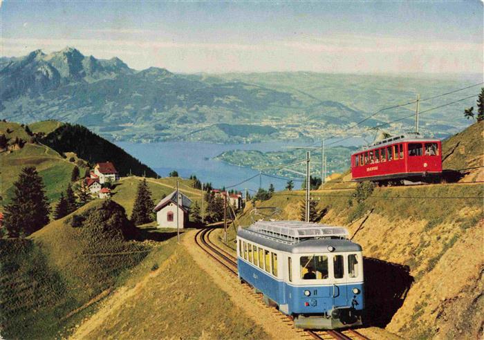 Eisenbahn Railway Chemin de Fer Ferrovia-- Rigi kulm Luzern Pilatus