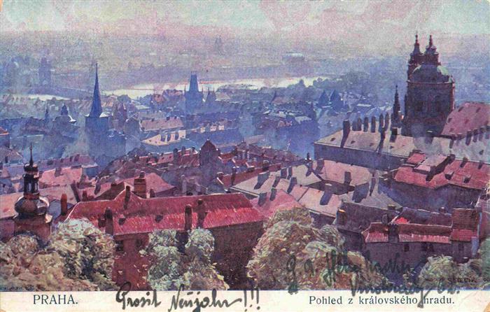 PRAHA Prag Prahy Prague Pohled z kralovskeho hradu