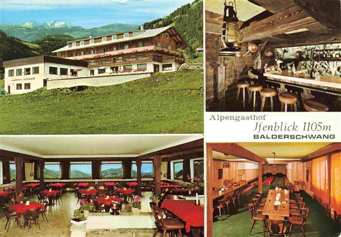 Balderschwang Alpengasthof Ifenblick Bar Gastraum Kegelbahn