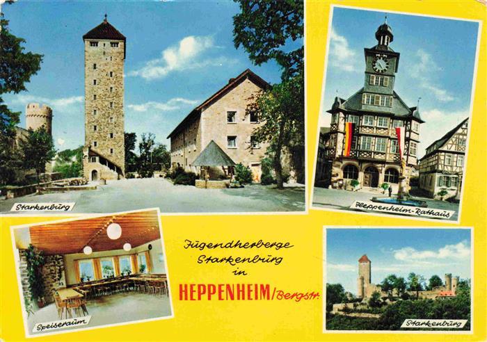 Heppenheim Bergstrasse Starkenburg Rathaus Jugendherberge Speiseraum