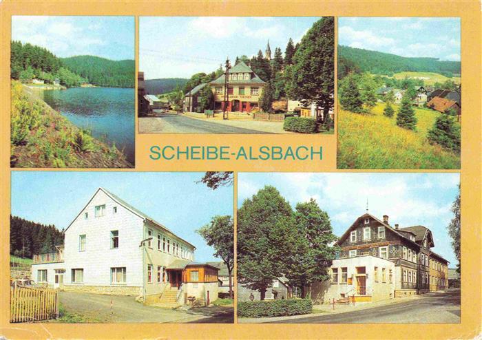 Scheibe-Alsbach Schwarzastausee Teilansichten Betriebserholungsheim Alsbachberg