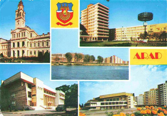 Arad RO Kirche Hochhaus Halle Neubaugebiet
