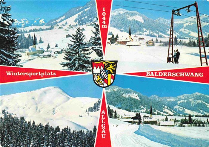 Balderschwang Winterpanorama Schlepplift