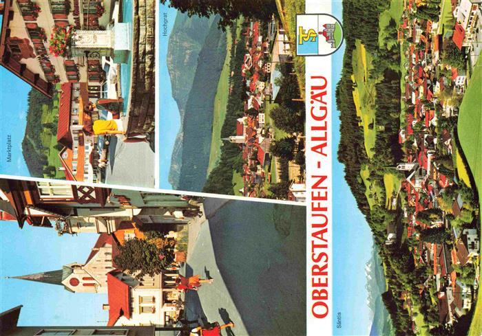 Oberstaufen Oberallgaeu Bayern Kirche Marktplatz Hochgrat