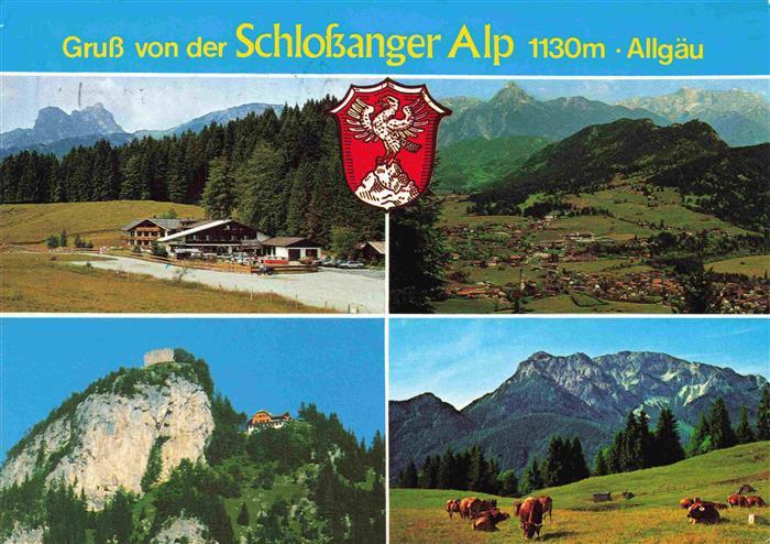 Obermeilingen Pfronten Berghotel Schlossanger Alm Fliegeraufnahme Panorama