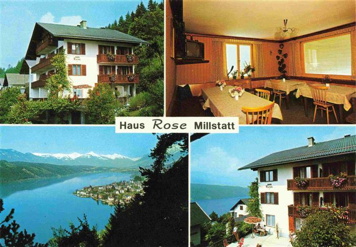 Millstatt Millstaettersee Kaernten AT Haus Rose Gastraum Terrasse