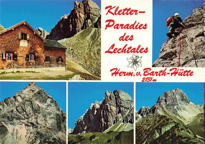 Hermann Barthhuette Kletterparadies des Lechtales Teilansichten Bergsteiger