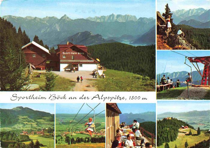 Nesselwang Allgaeu Bayern Sportheim Boeck an der Alpspitze Panorama Sessellift T