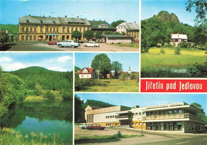 Jiretin pod Jedlovouk St Georgenthal CZ Cast namesti Hrad Tolstejn Hora Jedlova